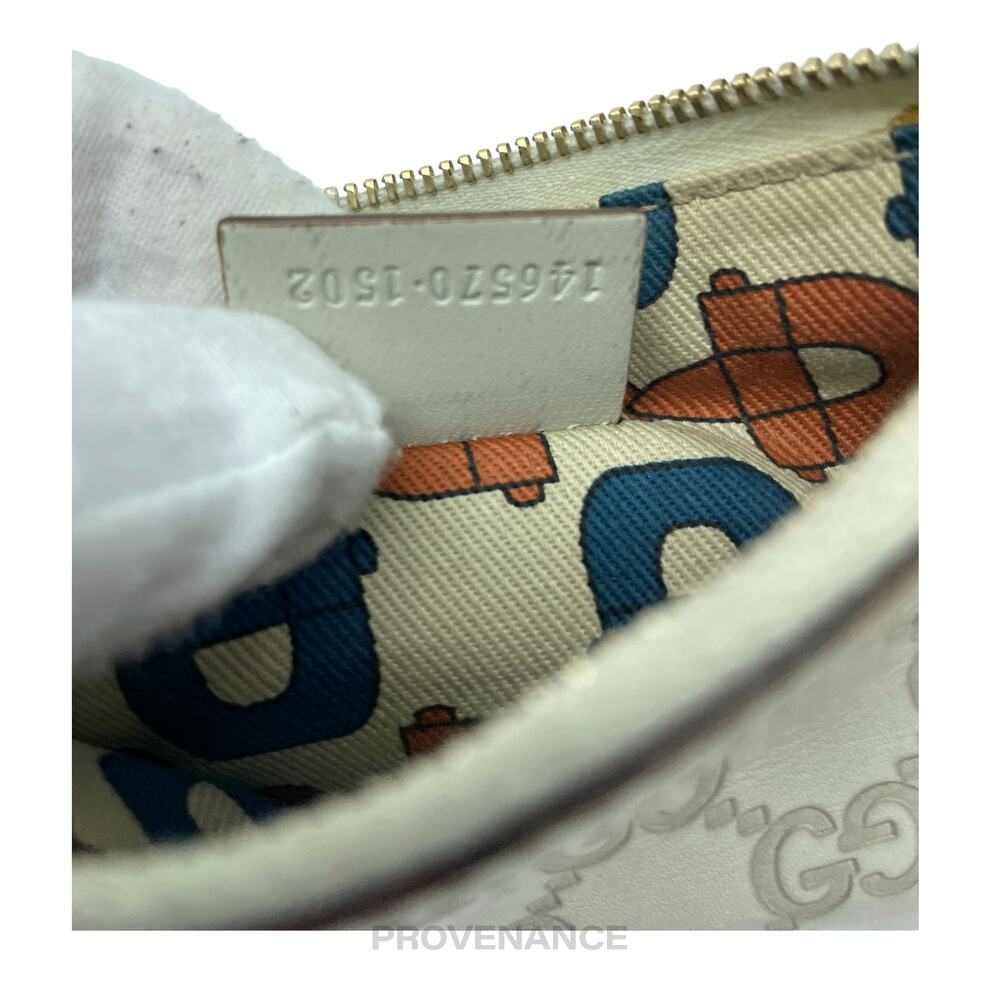 🔴 Gucci Zip Pouch Wallet - Ivory Guccissima Leather - Picture 8 of 8